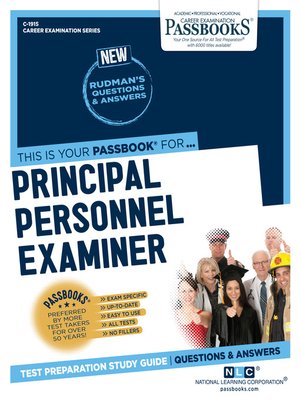cover image of Principal Personnel Examiner